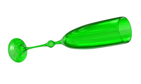 Isolated green glass Stock Illustration