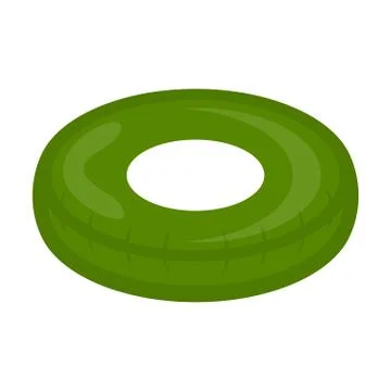 Isolated green pool float toy image Stock Illustration