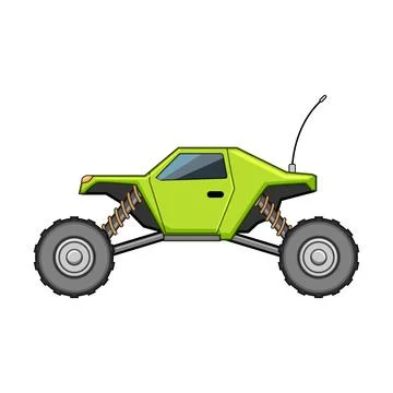 Isolated green remote control off road toy car Stock Illustration