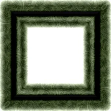 Isolated green textured square frame Stock Illustration