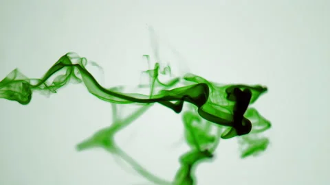 Isolated green Violet Ink Cloud in Macro Close-Up Stock-Footage 130352411