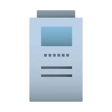 Isolated grey pc tower image Vector Stock Illustration