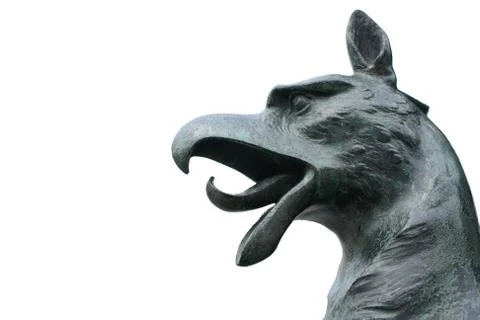 Isolated griffin head Stock Photos
