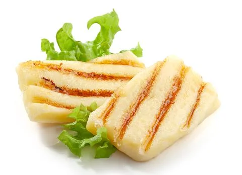 Isolated grilled cheese Stock-Fotos