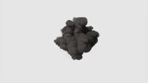 Isolated ground fire smoke explosion top view with Alpha channel. Stock Footage 237362072