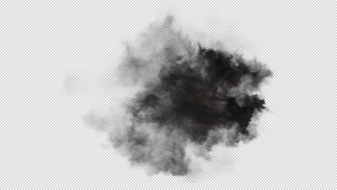 Isolated ground fire smoke explosion top view with Alpha channel. Stock Footage 237362695