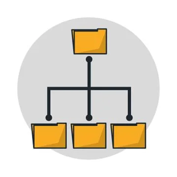 Isolated group of folders design イラスト素材
