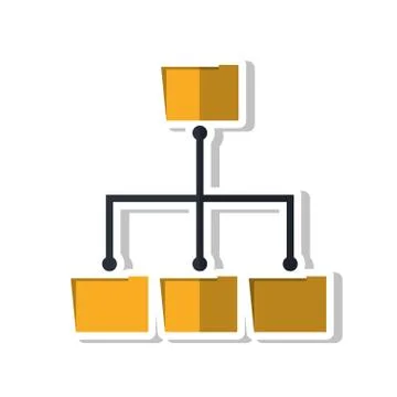Isolated group of folders design イラスト素材