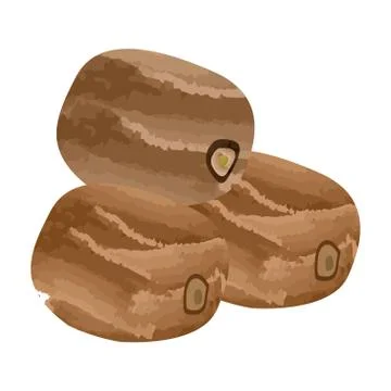 Isolated group of kiwi Stock Illustration