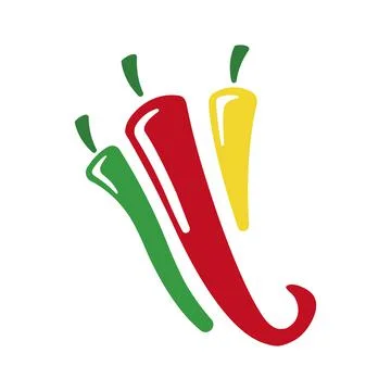 Isolated group of pepper icons Vector Stock Illustration