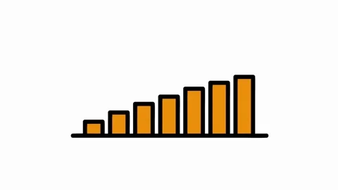 Isolated growth progress statistic finance abstract technology analyzing in 库存影片 334653092