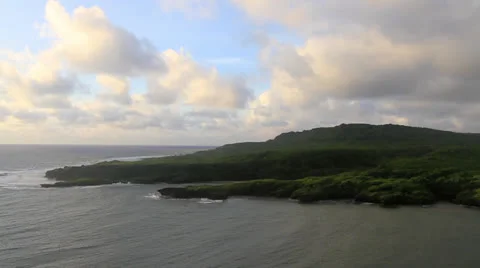 Isolated Guam Coastline Stock Footage 24888710