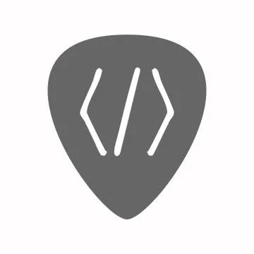 Isolated guitar plectrum with a code sign イラスト素材