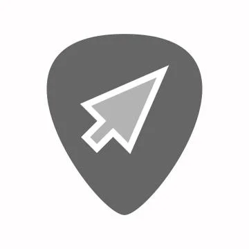 Isolated guitar plectrum with a cursor Ilustração Stock