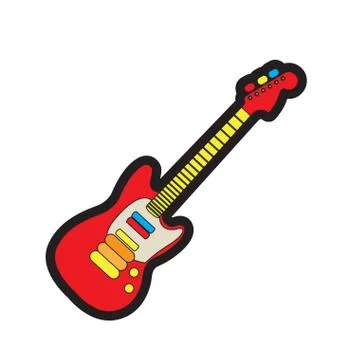 Isolated guitar toy イラスト素材