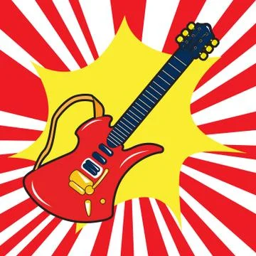 Isolated guitar toy イラスト素材
