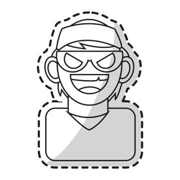 Isolated hacker design Stock Illustration