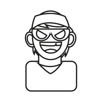 Isolated hacker design Stock Illustration