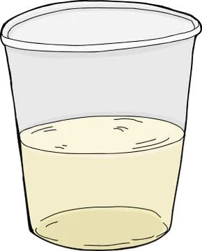 Isolated Half Full Cup Stock Illustration