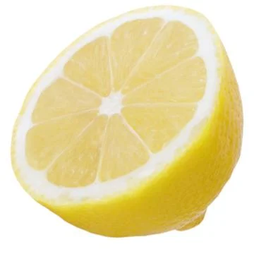Isolated half lemon on white background Stock Photos
