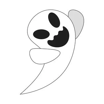 Isolated halloween ghost icon Vector Stock Illustration