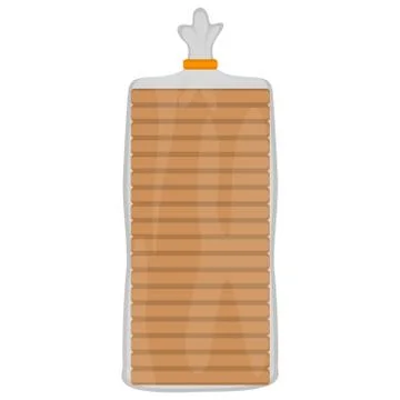 Isolated halved bread Stock Illustration