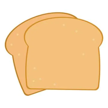 Isolated halved bread Stock Illustration