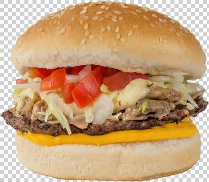 Isolated Hamburguer with cheese Stock Photos