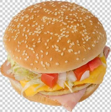 Isolated Hamburguer with cheese Stock Photos