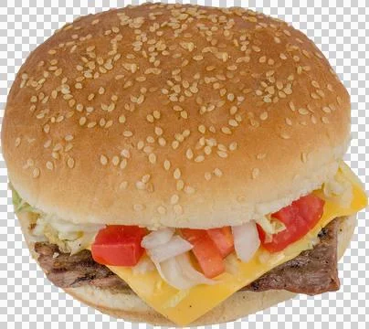 Isolated Hamburguer with cheese Stock Photos