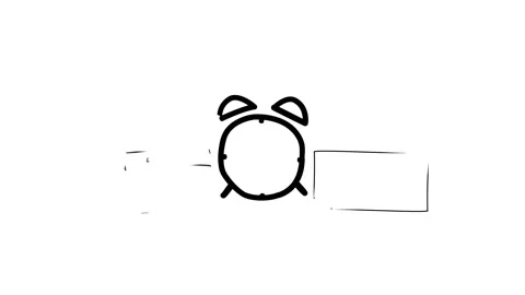 Isolated Hand Drawn Alarm clock Icon &amp; Infographics. 스톡 동영상 117614497