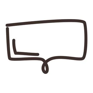 Isolated hand drawn empty bubble chat icon Vector Stock Illustration