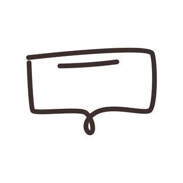 Isolated hand drawn empty bubble chat icon Vector Stock Illustration