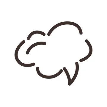 Isolated hand drawn empty bubble chat icon Vector Stock Illustration