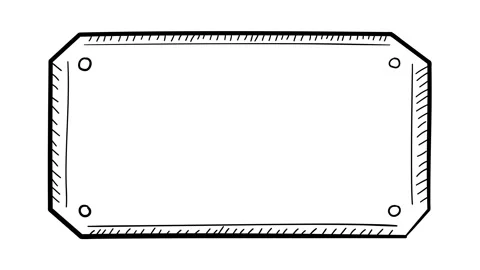 Isolated hand-drawn frame with beveled edges. 動画素材 115730283