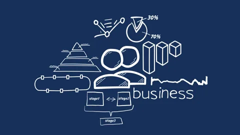 Isolated Hand Drawn Group Icon &amp; Infographics. Stock Footage 116186807