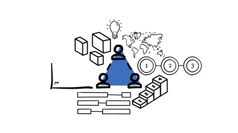 Isolated Hand Drawn hierarchy Icon &amp; Infographics, color. Stock Footage 116750282