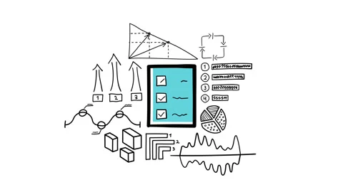 Isolated Hand Drawn list Icon &amp; Infographics, color. Stock Footage 116750445
