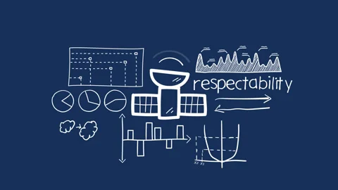 Isolated Hand Drawn satellite Icon &amp; Infographics Stock Footage 116188366