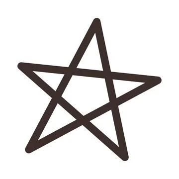 Isolated hand drawn star shape icon Vector Stock Illustration