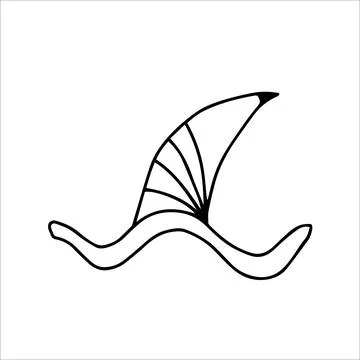 Isolated hand-drawn vector illustration of wizard or witch hat in doodle styl Stock Illustration