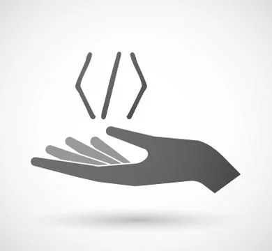Isolated hand giving a code sign Stock-Illustration