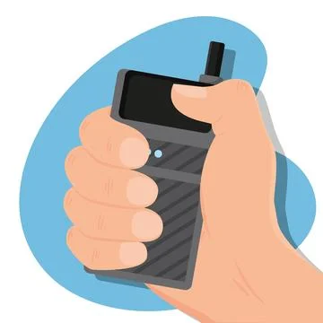 Isolated hand holding an e-cigarette Vector Stock Illustration