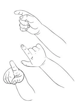 Isolated hand Stock Illustration