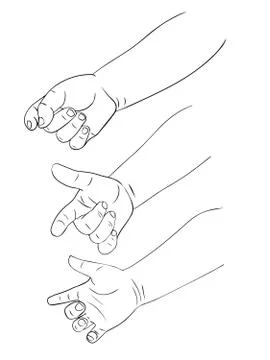 Isolated hand Stock Illustration