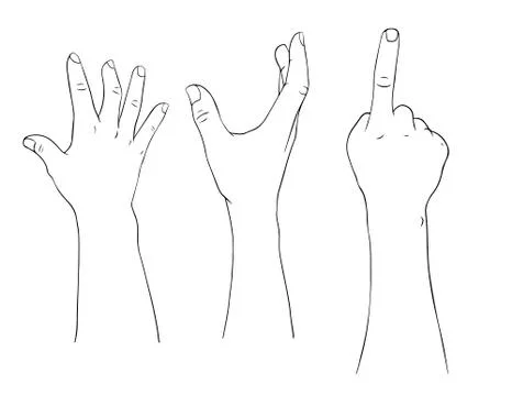 Isolated hand Stock Illustration