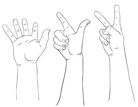 Isolated hand Stock Illustration