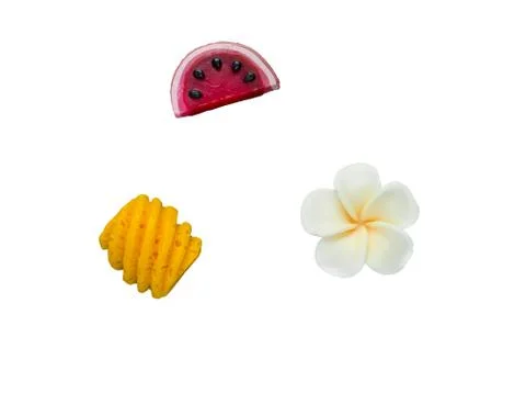 Isolated hand made exotic soap on a white background Stock Photos