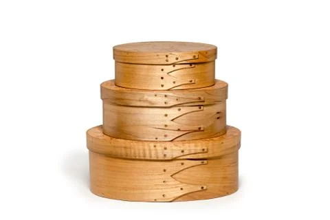 Isolated Hand Made Shaker Boxes Stock Photos