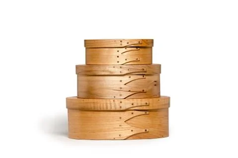 Isolated Hand Made Shaker Boxes Stock Photos